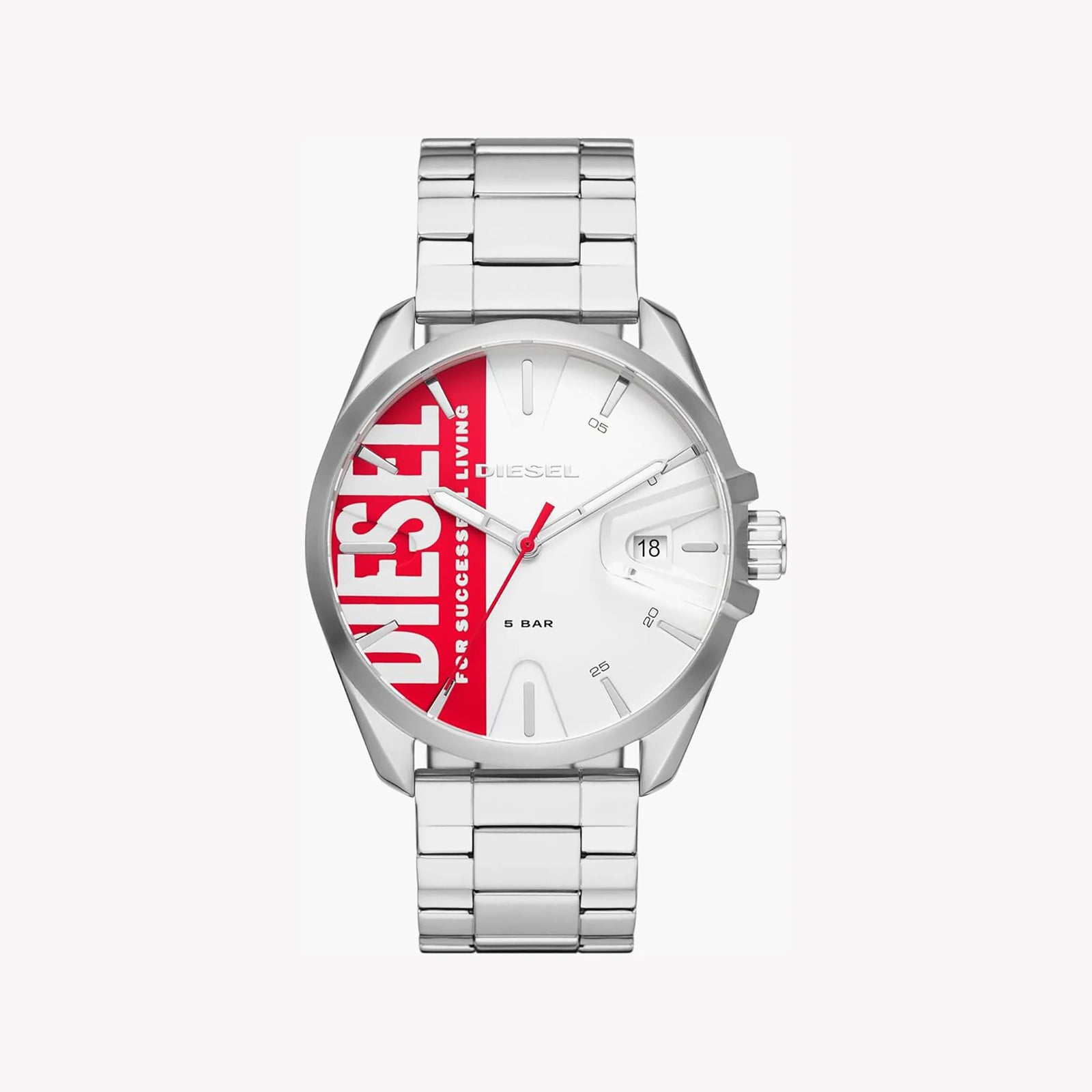 Diesel Men's Silver Stainless Steel Watch, Silver Dial | Dz1992 by i-watch