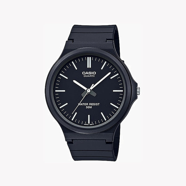 Casio Men's Black Resin Watch, Black Dial | Mw-240-1ev by i-watch