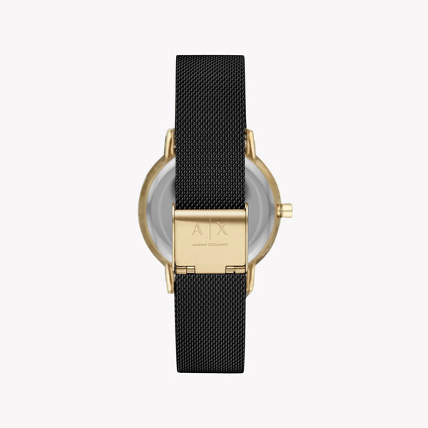 Armani Exchange Men's Gold Watch, Black Band | Ax5548