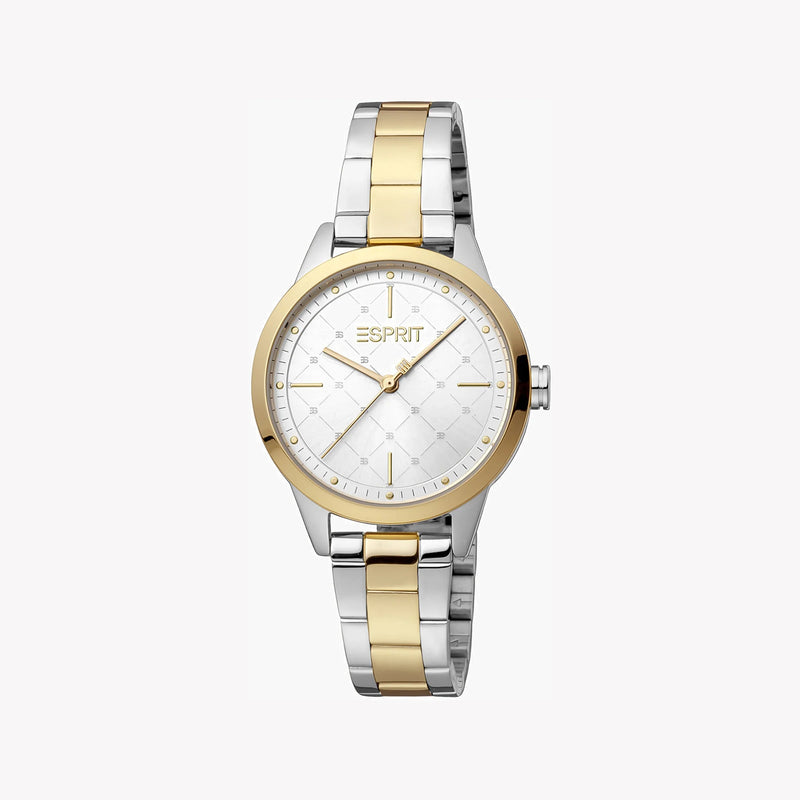 Esprit Women's Silver & Gold Stainless Steel Watch, Silver Dial | Es1l165m0025 by i-watch