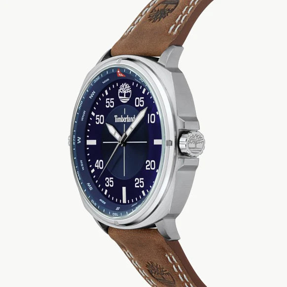 Timberland Men's Silver & Brown Watch, Blue Dial | Tbl15516js03 by i-watch
