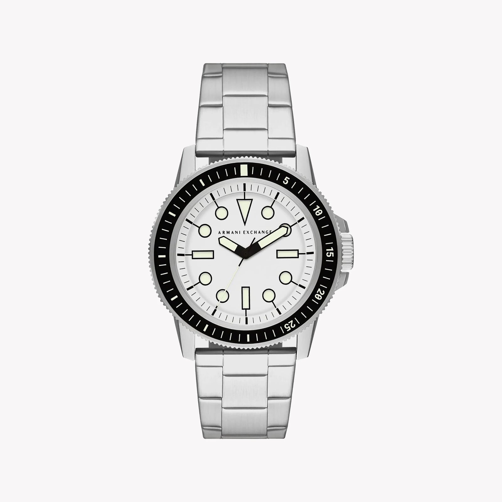 ARMAANI EXCHANGE AX1853 - ELEGANT POWERHOUSE MEN'S ANALOG WATCH IN SILVER & WHITE