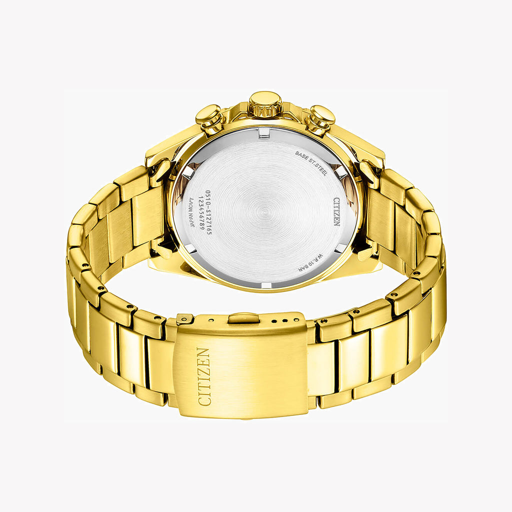 CITIZEN AN3652-55E - BOLD LUXURY CHRONOGRAPH MEN'S WATCH in Radiant Gold & Black Dial-i-Watch-3