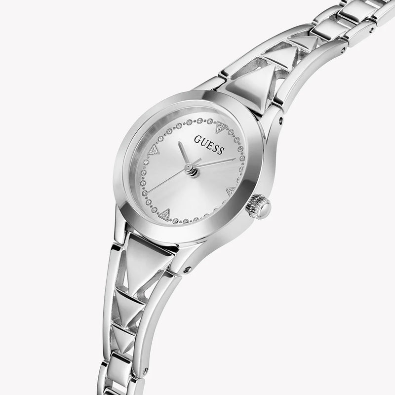 Guess Women's Silver Stainless Steel Watch, Silver Dial | Gw0609l1 by i-watch