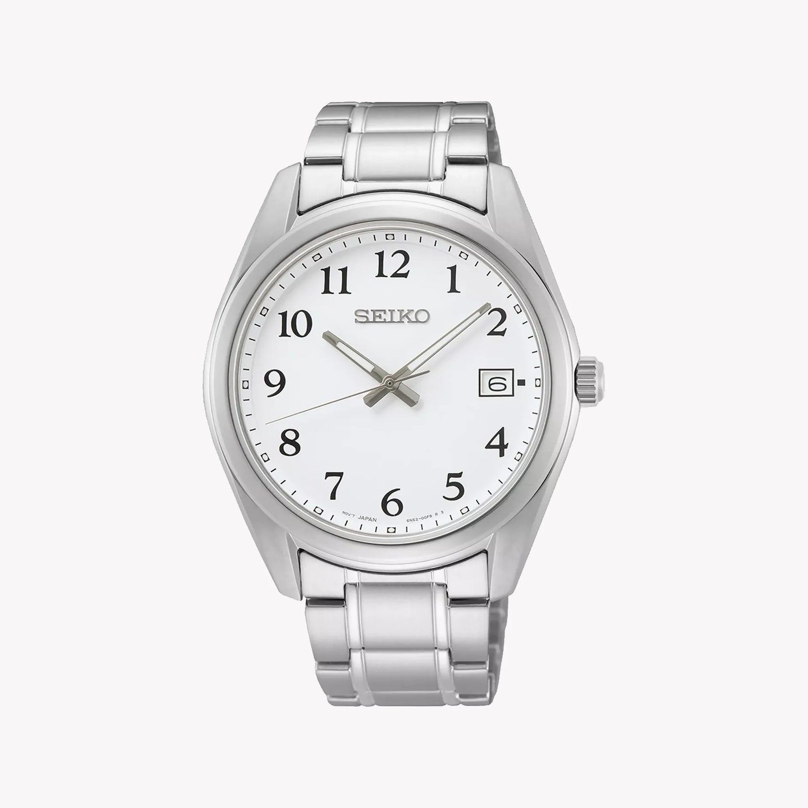 Seiko Men's Silver Stainless Steel Watch, White Dial | Sur459p1 by i-watch