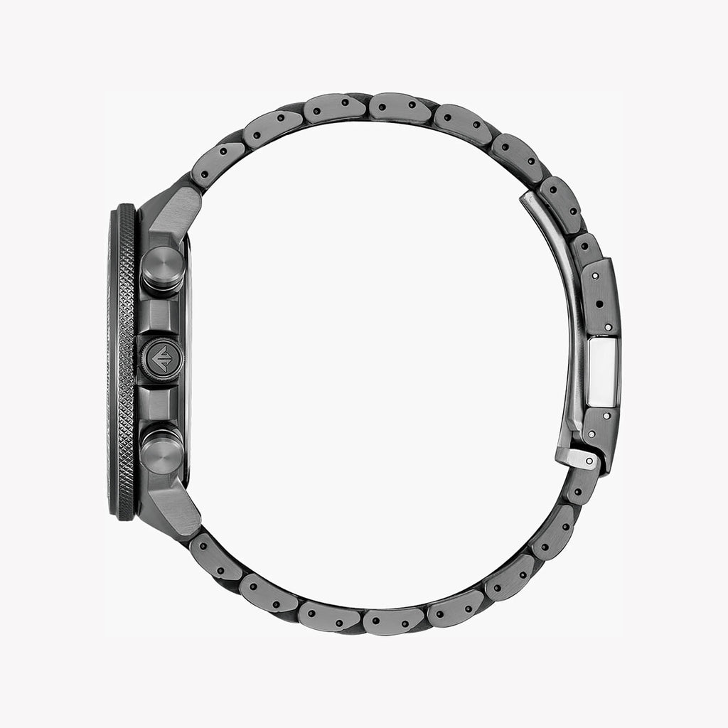 CITIZEN BY3005-56G MODERN PRECISION - MEN'S DARK GRAY STAINLESS STEEL WATCH with BLACK DIAL and WORLD TIME FUNCTION-i-Watch-3