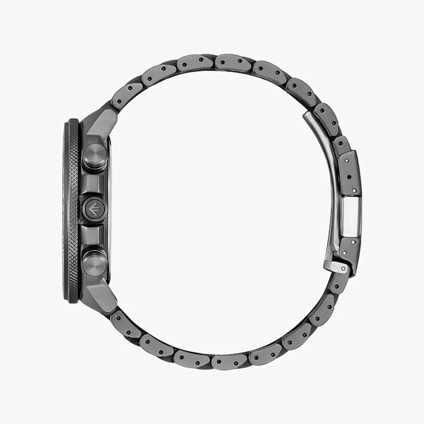 Citizen By3005-56g Modern Precision - Men's Dark Gray Stainless Steel Watch With Black Dial And World Time Function by i-watch