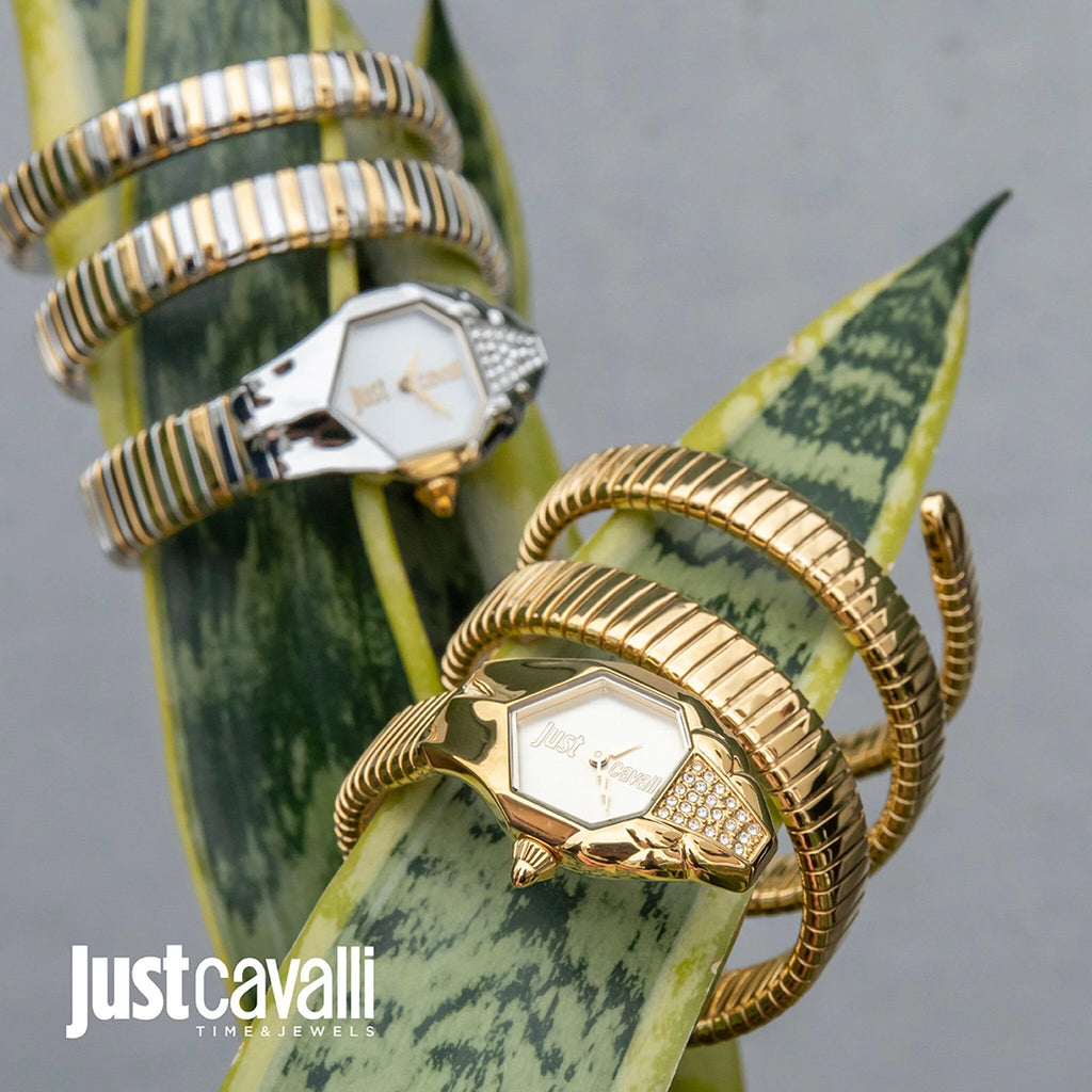 JUST CAVALLI Women's Watch with Silver Stainless Steel Case and Silver & Gold Stainless Steel Band-i-Watch-4