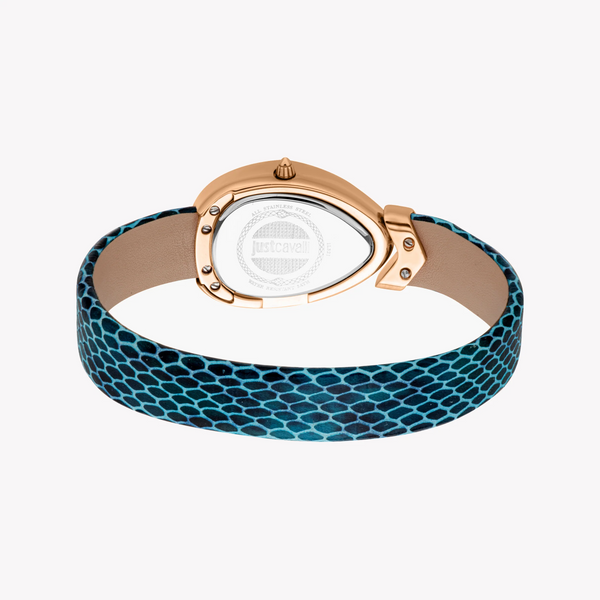 Just Cavalli Women's Rose Gold Watch, Blue Leather | Jc1l321l0055 by i-watch