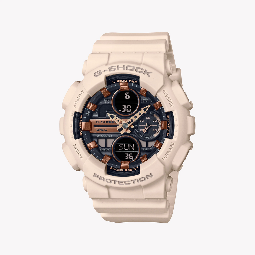 Casio G-Shock Gma-S140m-4adr Elegant Adventurer - Chic Beige Women's Watch With Durable Resin BAnd and Versatile Digital Features by i-watch