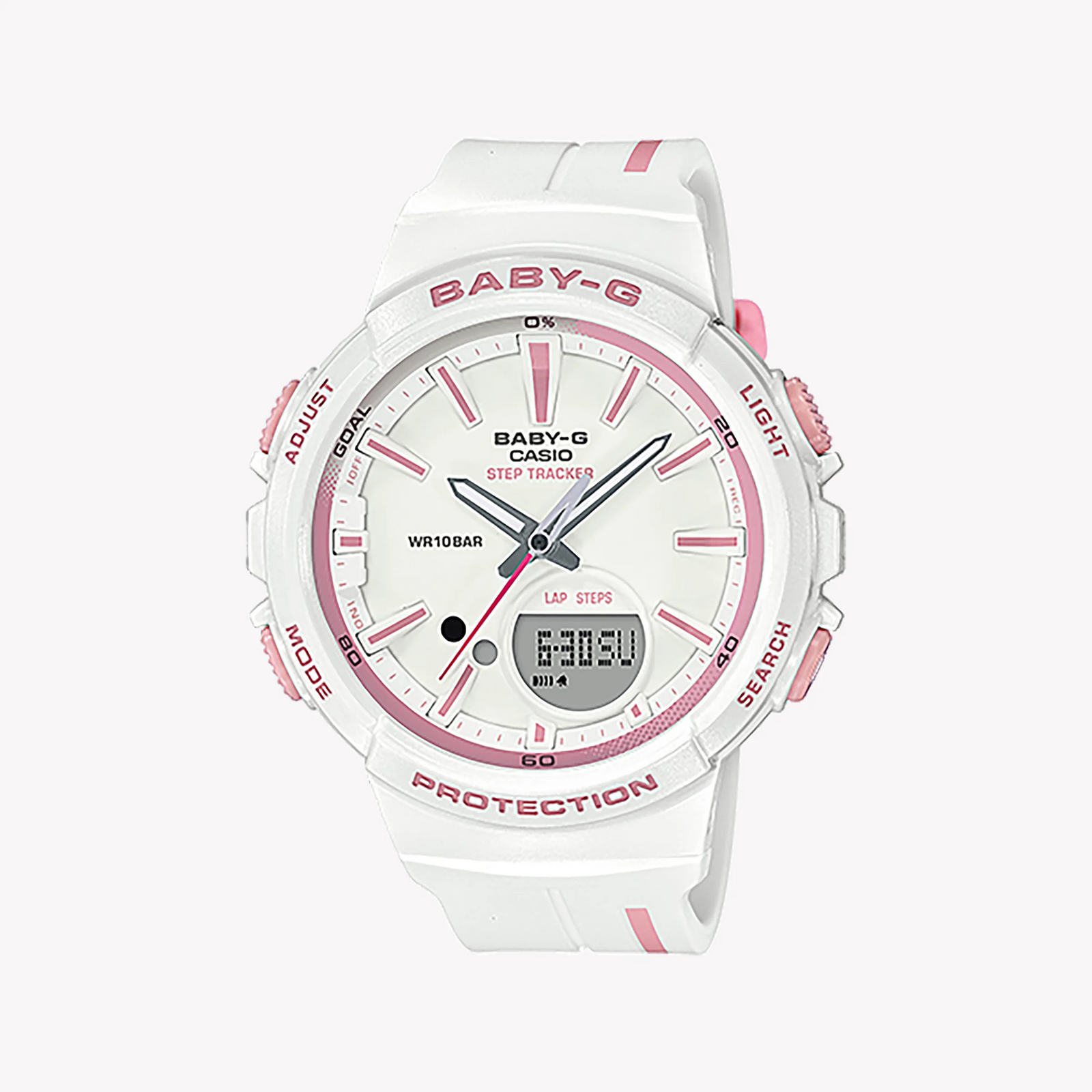 Baby-G Bgs-100rt-7adr Adventure Chic - Women's Sporty Elegance Watch With White Resin BAnd and Stylish Design by i-watch