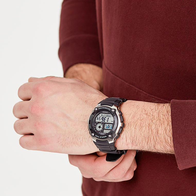 CASIO AE-2100W-1AVDF BLACK ADVENTURER - SPORTY DIGITAL WATCH FOR MEN-i-Watch-2