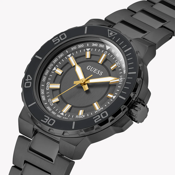 Guess Men's Black Stainless Steel Watch, Black Dial | Gw0426g3 by i-watch