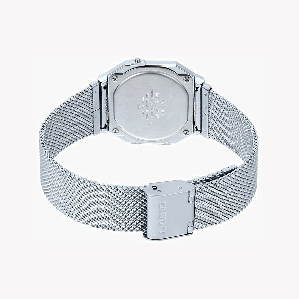 CASIO A700WM-7ADF ELEGANT TIMEKEEPER - MODERN SILVER STYLE Unisex Watch with sleek resin case and versatile features-i-Watch-3