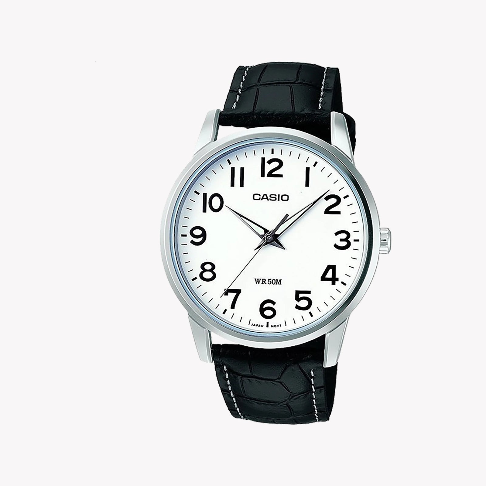 Timeless Elegance Men's Alloy Watch, Black Leather | Mtp-1303l-7bvdf by i-watch