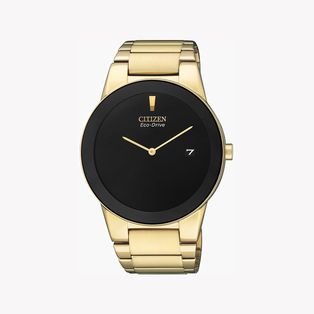 CITIZEN AU1062-56E - BOLD GOLD MASTERPIECE - Eco-Drive Men's Watch with Luxurious Black Dial