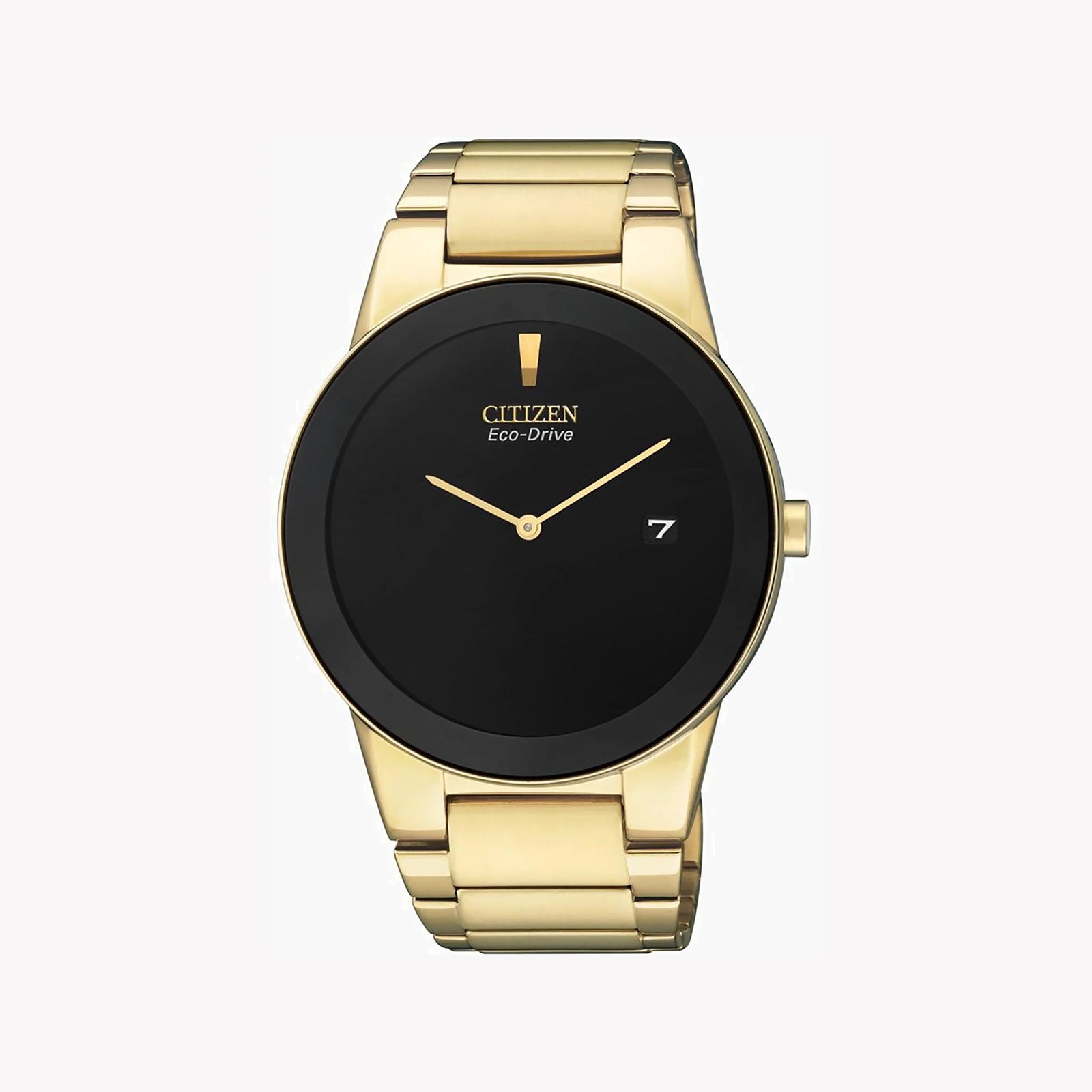 Citizen Men's Gold Stainless Steel Watch, Black Dial | Au1062-56e by i-watch