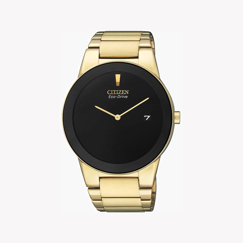 Citizen Men's Gold Stainless Steel Watch, Black Dial | Au1062-56e by i-watch