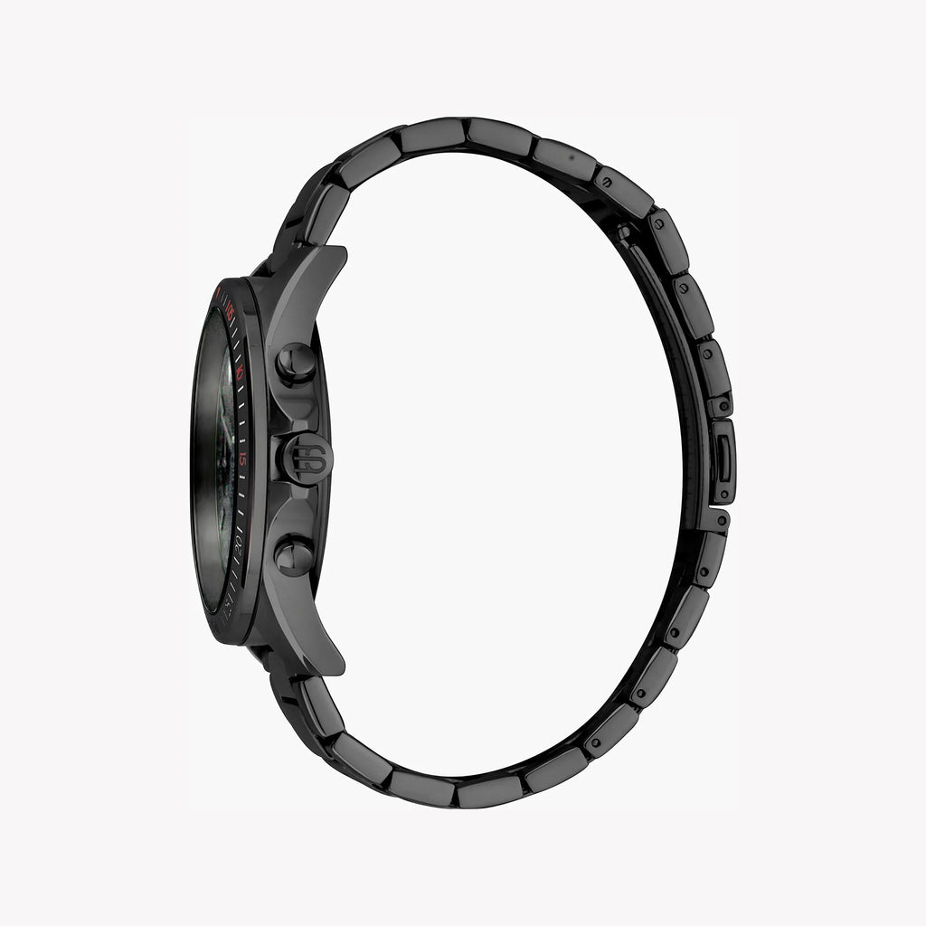 ESPRIT BLACK ELEGANCE - STYLISH MEN'S WATCH with Black Stainless Steel Band and Dial, 44mm Round Case-i-Watch-2