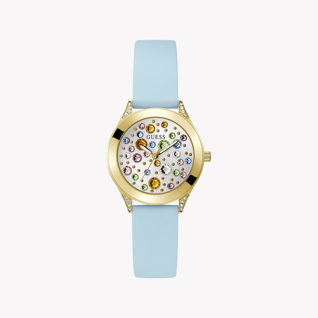 GUESS GW0678L1 CHIC SOPHISTICATION - STUNNING GOLD & BLUE WOMEN'S WATCH