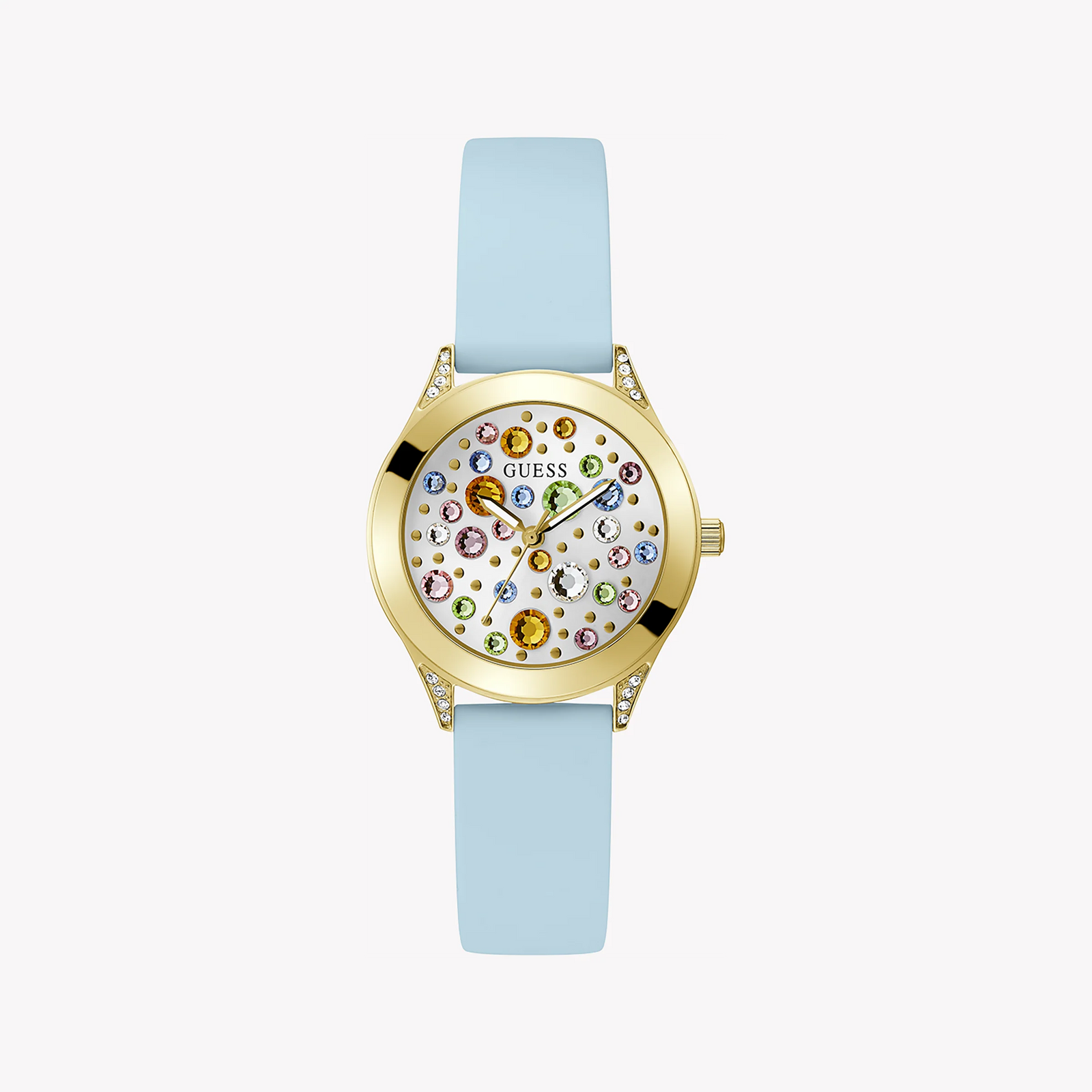 Guess Women's Gold Watch, Blue Silicone Band | Gw0678l1 by i-watch