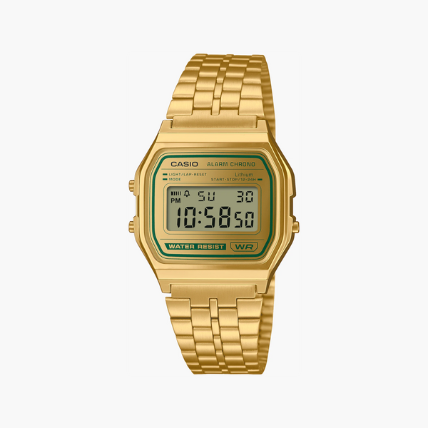 Casio Unisex Gold Stainless Steel Watch, Digital Dial | A158wegv-9aef
