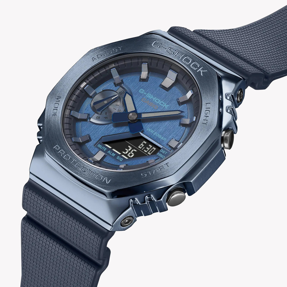 G-Shock Men's Blue Stainless Steel Watch, Blue Dial | Gm-2100n-2adr by i-watch