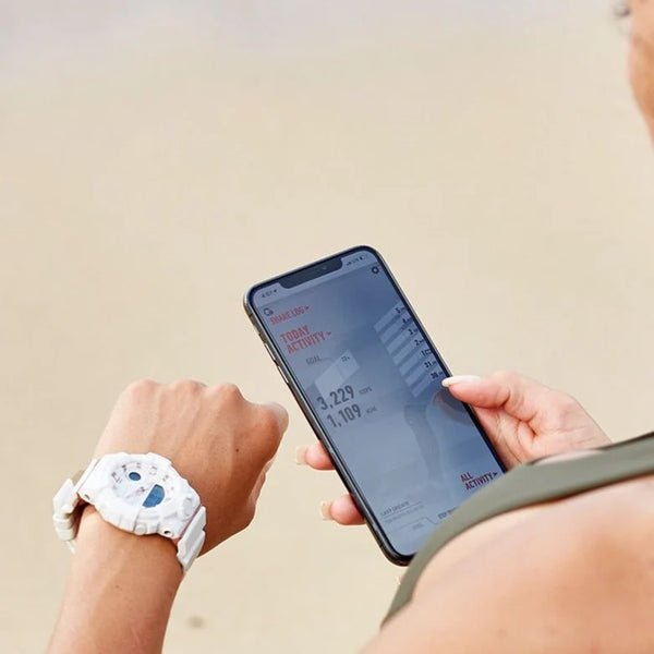 Casio G-Shock Gma-B800-7adr Sporty Elegance - Compact White Women's Watch With Digital Dial And Advanced Fitness Features by i-watch