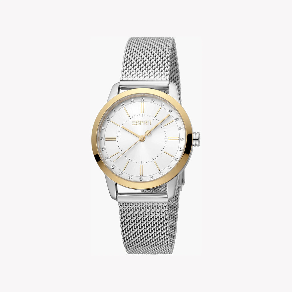 ESPRIT Women's Watch with Silver Stainless Steel Case and Silver Stainless Steel Band