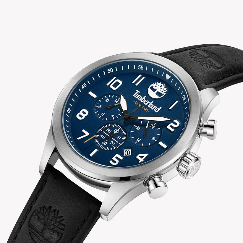 TIMBERLAND ADVENTURER T-WATCH - RUGGED STYLE MEETS RELIABLE FUNCTIONALITY Men's Watch with silver stainless steel case and vibrant blue dial-i-Watch-3