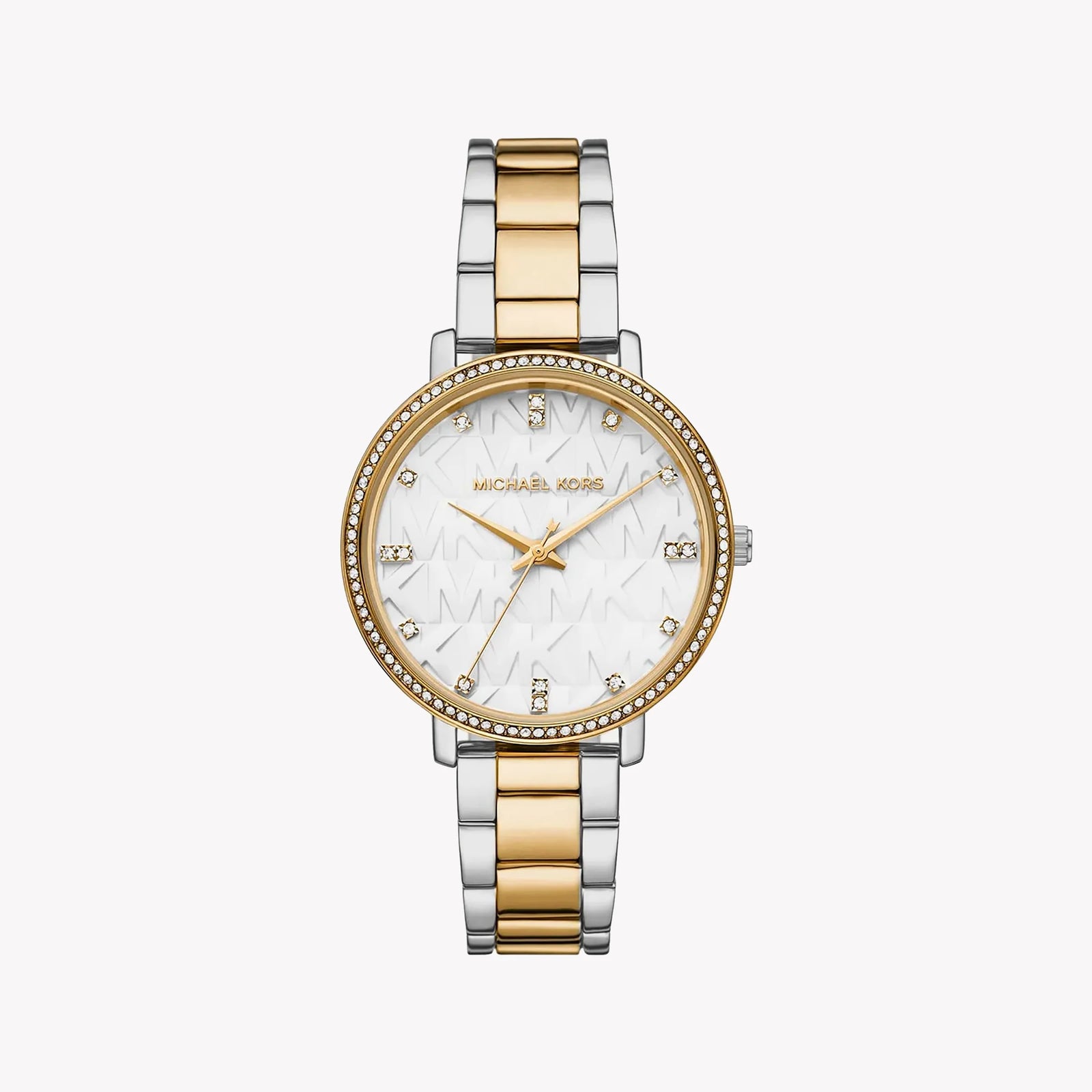 Michael Kors Women's Silver-Gold Watch, White Dial | Mk4595 by i-watch