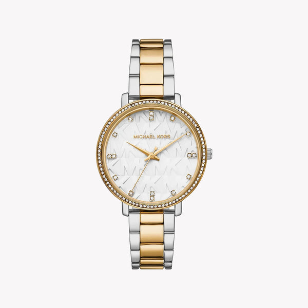 Michael Kors Women's Silver-Gold Watch, White Dial | Mk4595 by i-watch