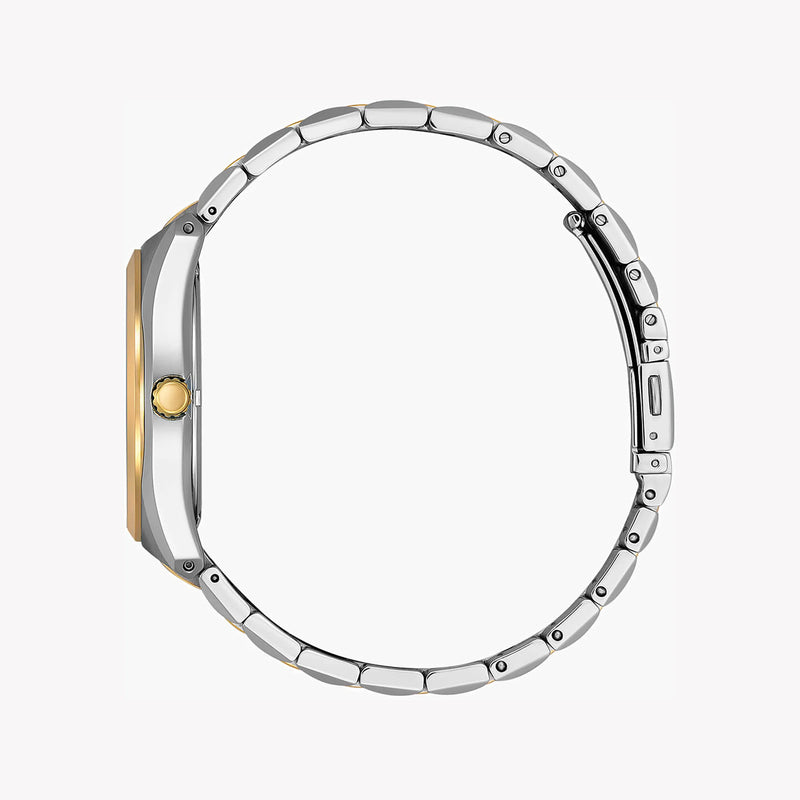 Citizen Men's Silver & Gold Watch, Black Dial | Bm7334-58e by i-watch