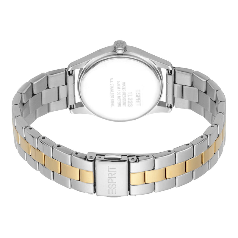 Esprit Women's Watch With Silver Stainless Steel Case And Silver & Gold Stainless Steel Band by i-watch