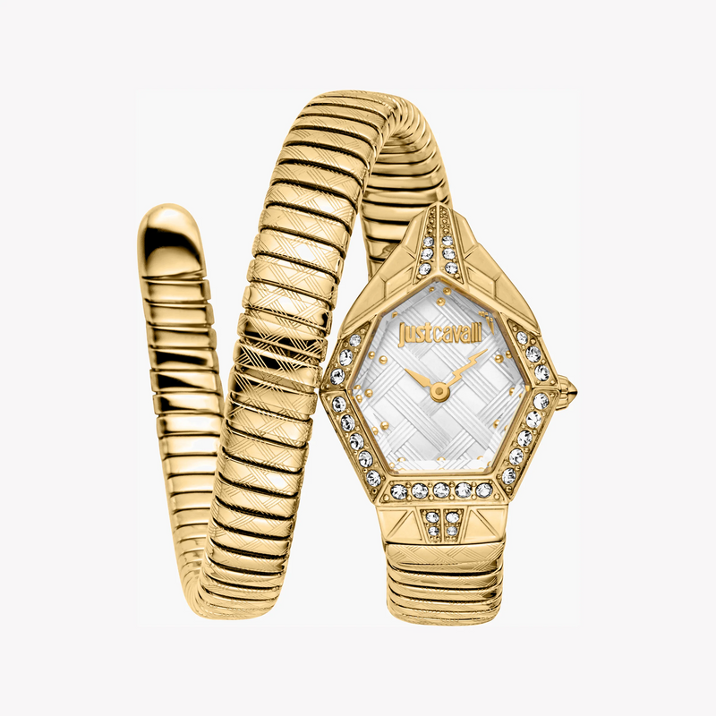 Just Cavalli Women's Gold Watch, Silver Dial | Jc1l303m0025 by i-watch