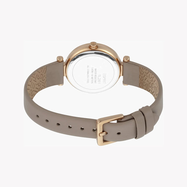 ESPRIT Women's Watch with Rose Gold Stainless Steel Case and Beige Leather Band-i-Watch-4