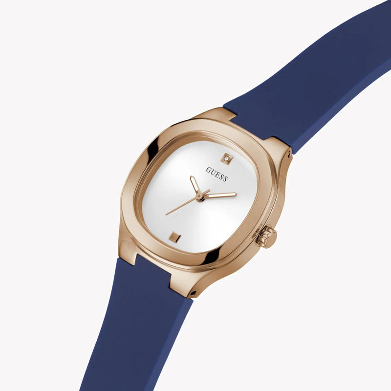 Guess Women's Rose Gold Watch, Blue Silicone Band | Gw0658l3 by i-watch