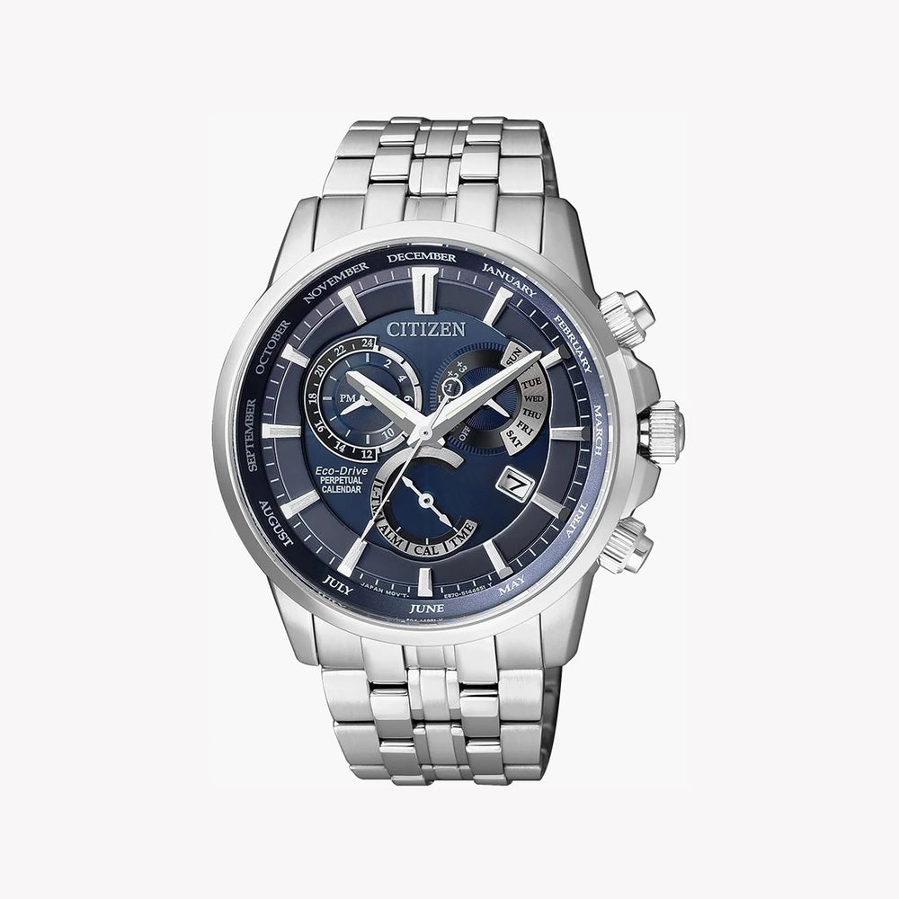 Citizen Bl8140-80l - Elegantly Functional Men's Eco-Drive Timepiece With Blue Dial by i-watch