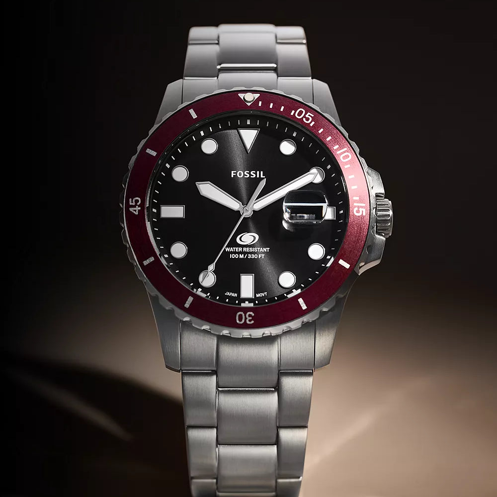 FOSSIL FS6013 CLASSIC SILVER & BLACK - TIMELESS ELEGANCE MEN'S WATCH-i-Watch-5