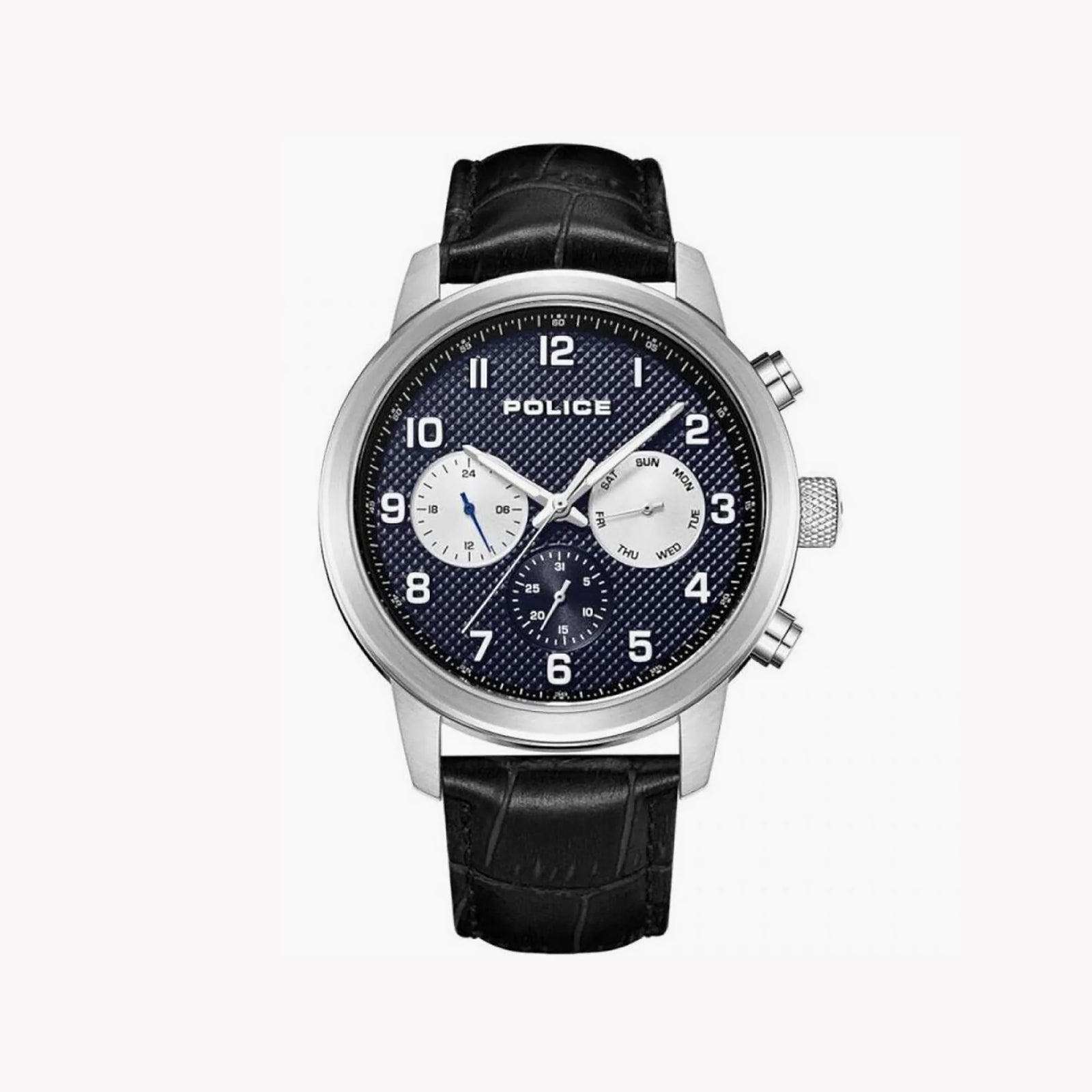 Police Men's Silver Watch, Blue Dial | Pewjk2228202 by i-watch