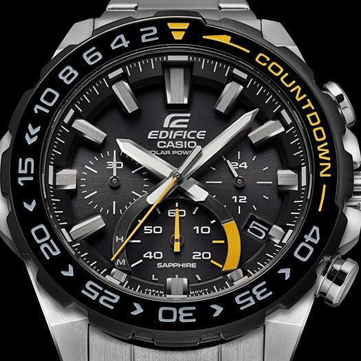 CASIO EDIFICE EFS-S550DB-1AVUDF - BOLD SPORTY MEN'S WATCH WITH SOLAR POWER & SAPPHIRE GLASS