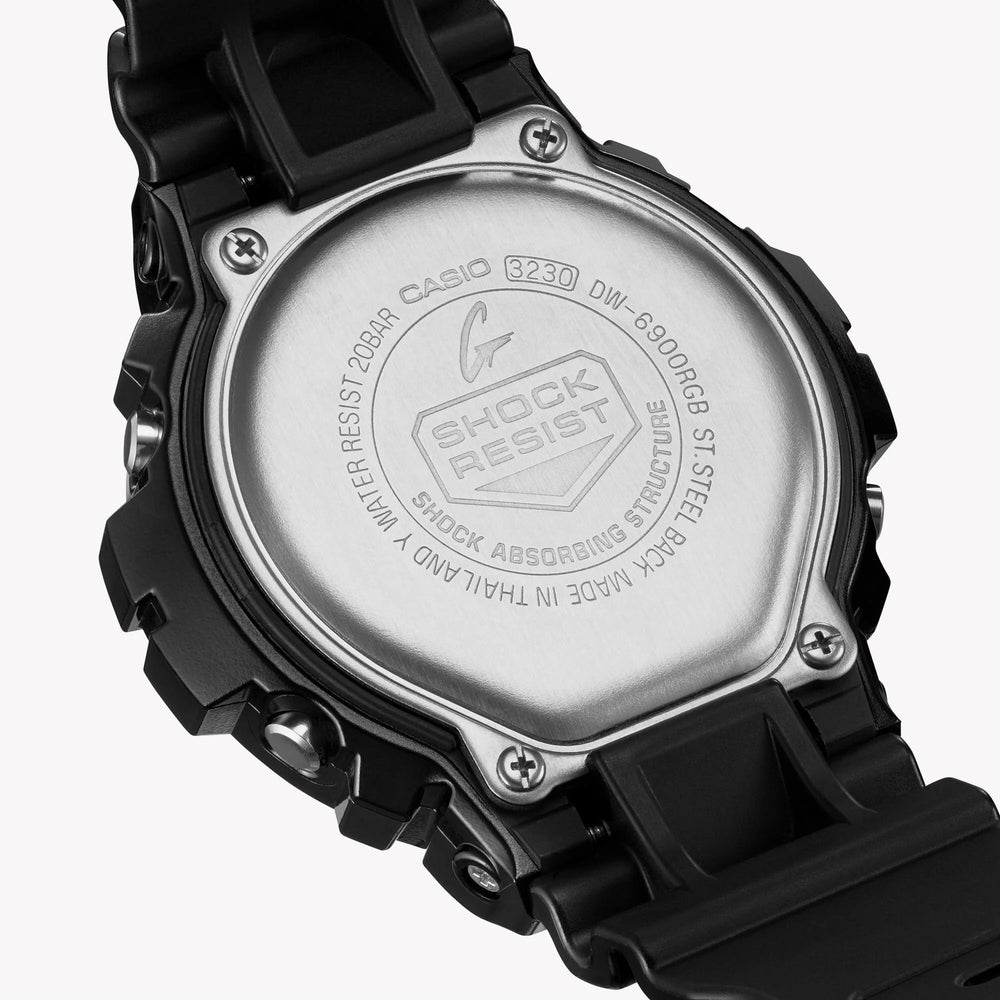 G-Shock Men's Black Resin Watch, Colorful Dial | Dw-6900rgb-1dr by i-watch