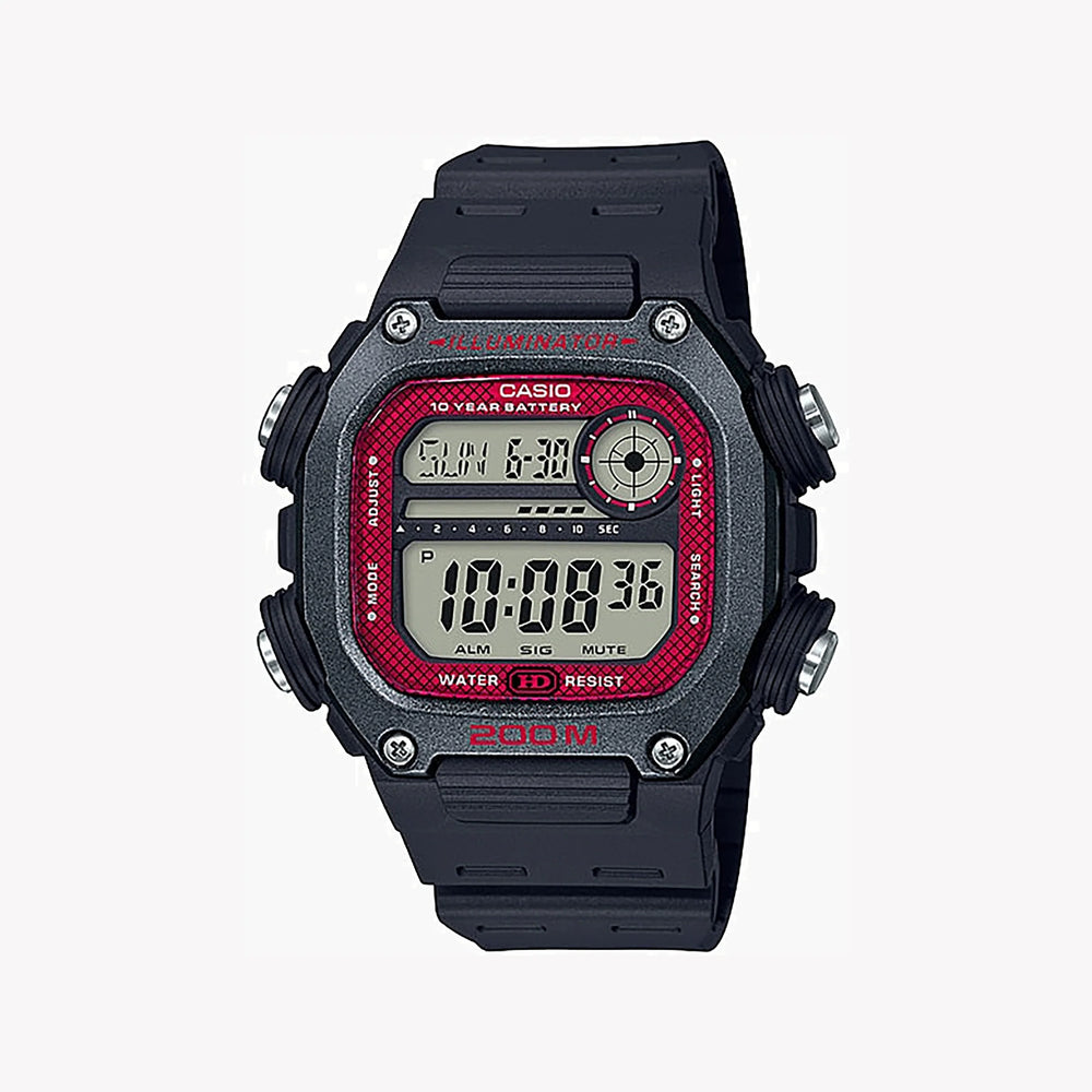 Casio Men's Black Resin Watch, Digital Display | Dw-291h-1bvdf by i-watch