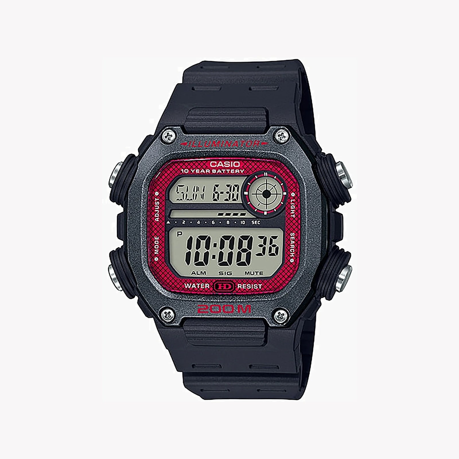 Casio Men's Black Resin Watch, Digital Display | Dw-291h-1bvdf by i-watch