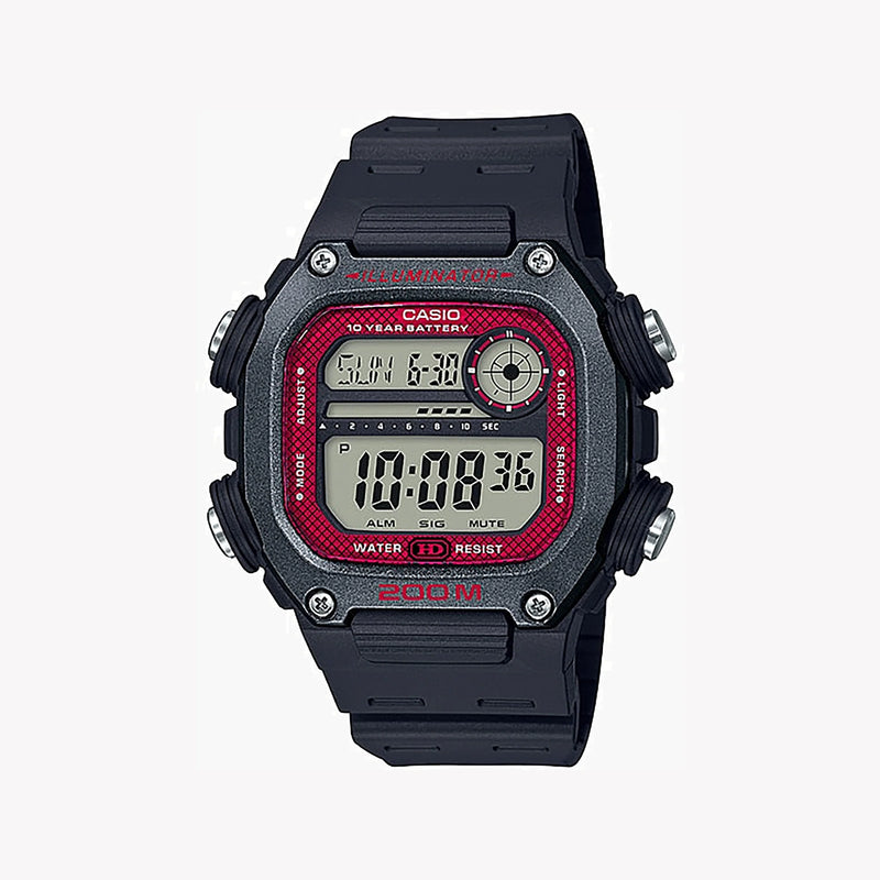 Casio Men's Black Resin Watch, Digital Display | Dw-291h-1bvdf by i-watch