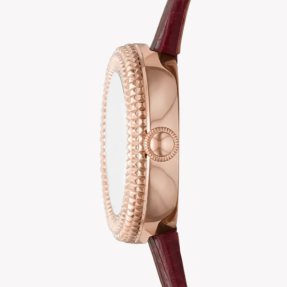 Emporio Armani Women's Rose Gold Watch, Red Leather | Ar11417 by i-watch