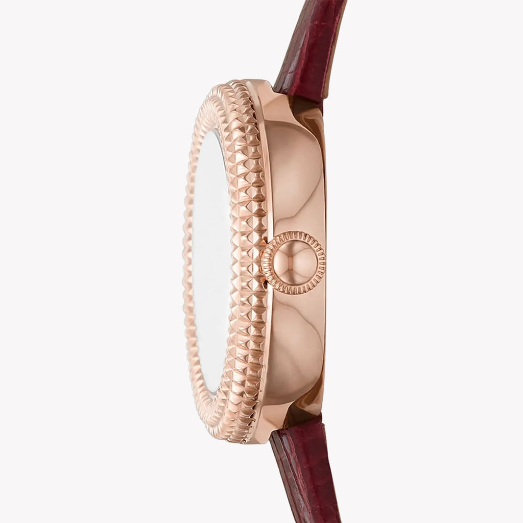 Emporio Armani AR11417 Women's Rose Gold Red Leather Watch-i-Watch-2