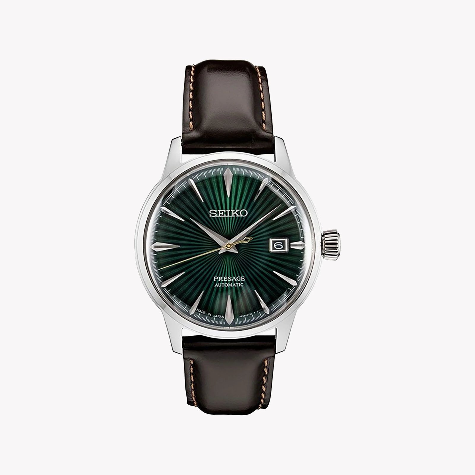 Seiko Men's Brown Stainless Steel, Silver Leather | Srpd37j1 by i-watch
