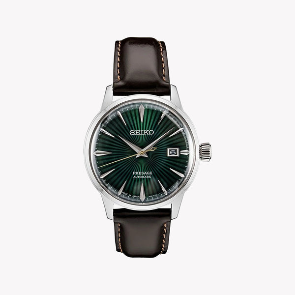 Seiko Men's Brown Stainless Steel, Silver Leather | Srpd37j1 by i-watch