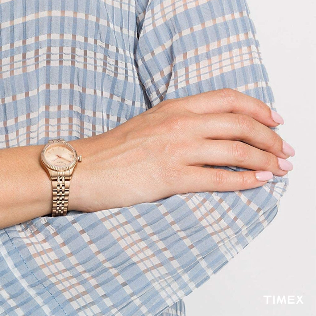 Timex Women's Rose Gold Stainless Steel Watch, 24mm Dial | Tw2t86500